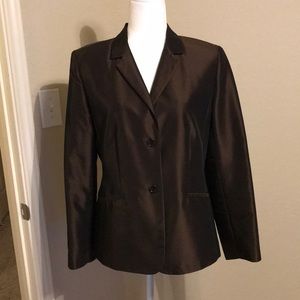 Ann Taylor - brown blazer with sheen, size 10